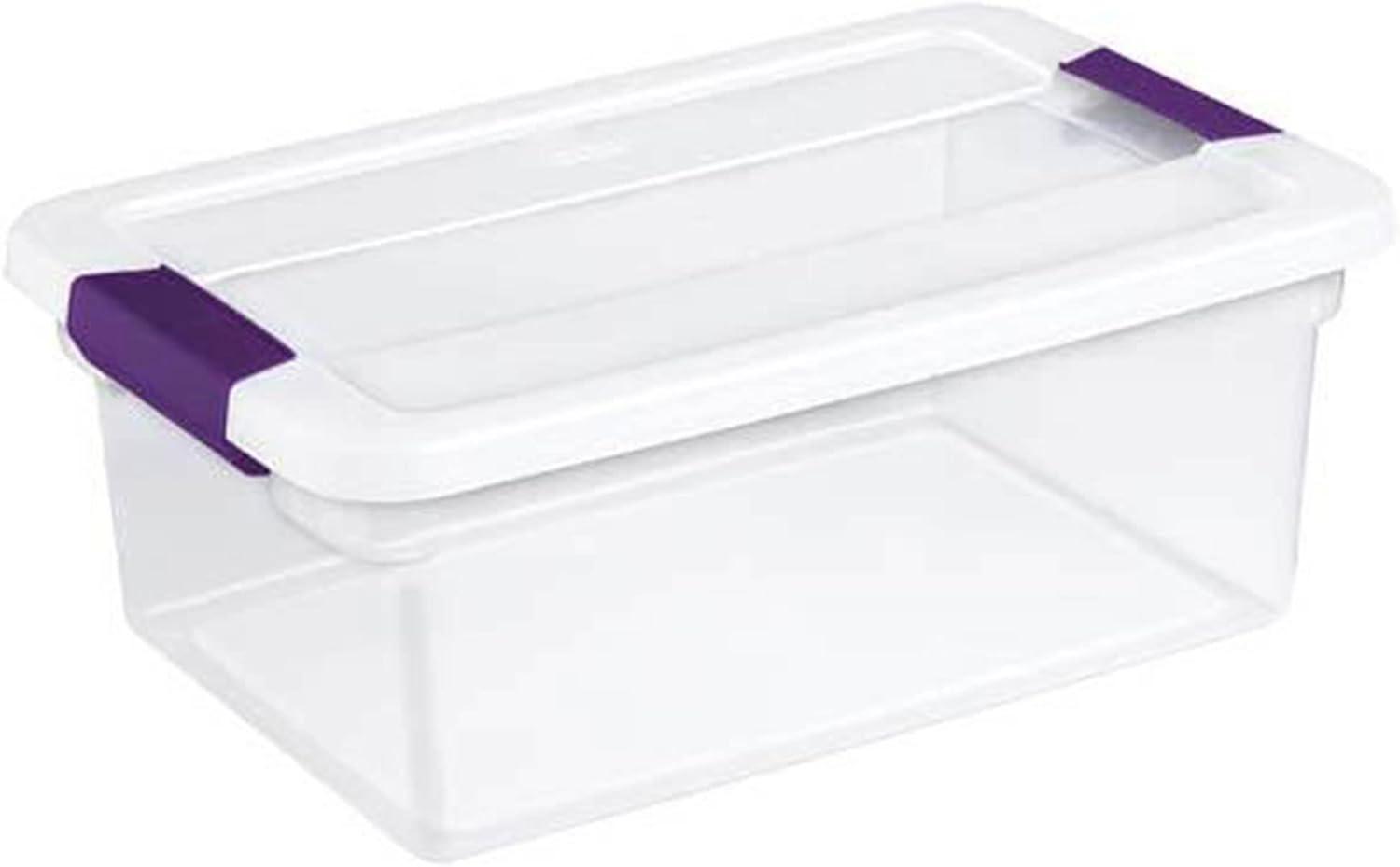 imageSterilite 27 Quart Clear Latch Lid Storage Container Tote 6 Pack and 15 Quart Clear Latch Lid Storage Container Tote 12 Pack for Home Organization
