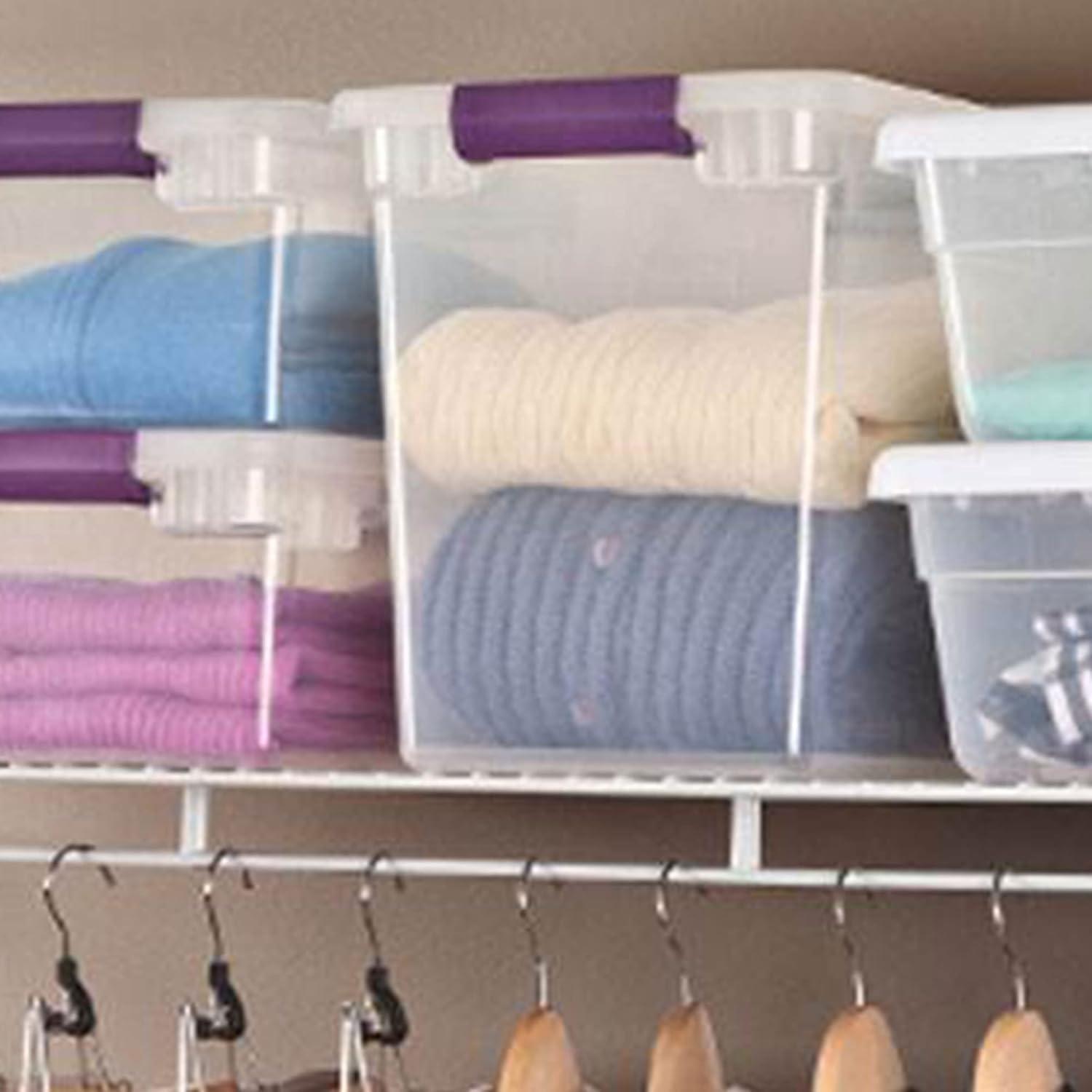 imageSterilite 27 Quart Clear Latch Lid Storage Container Tote 6 Pack and 15 Quart Clear Latch Lid Storage Container Tote 12 Pack for Home Organization