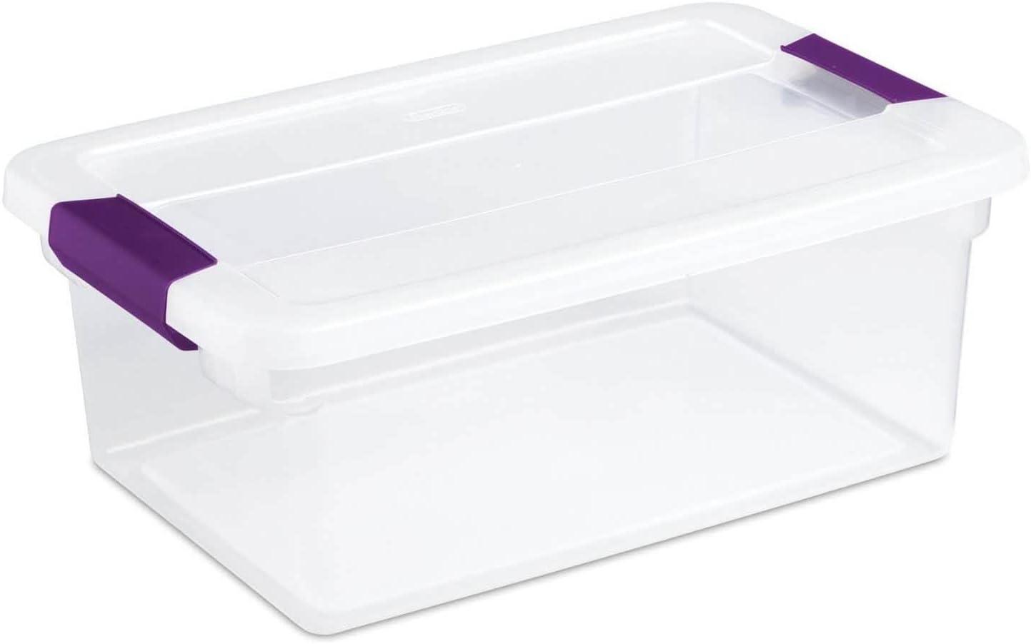imageSterilite 66 Quart Clear Latch Lid Storage Container Tote 12 Pack and 15 Quart Clear Latch Lid Storage Container Tote 12 Pack for Home Organization