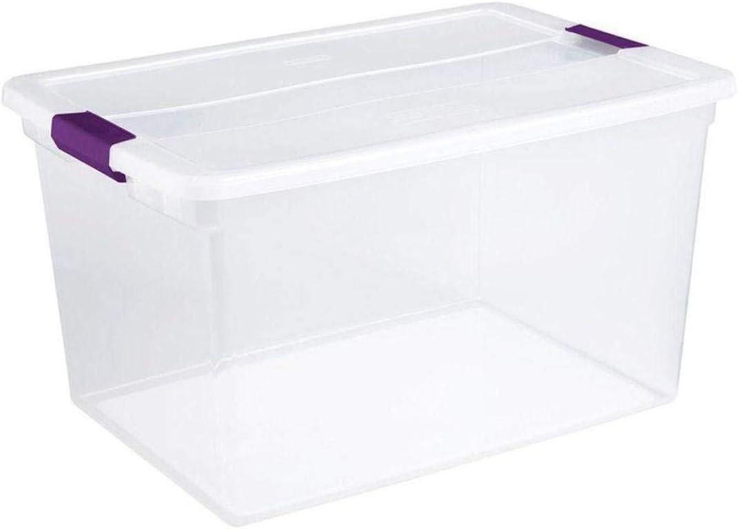 imageSterilite 66 Quart Clear Latch Lid Storage Container Tote 12 Pack and 15 Quart Clear Latch Lid Storage Container Tote 12 Pack for Home Organization
