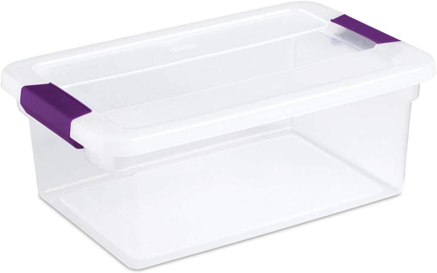 imageSterilite 66 Quart Clear Latch Lid Storage Container Tote 12 Pack and 15 Quart Clear Latch Lid Storage Container Tote 12 Pack for Home Organization
