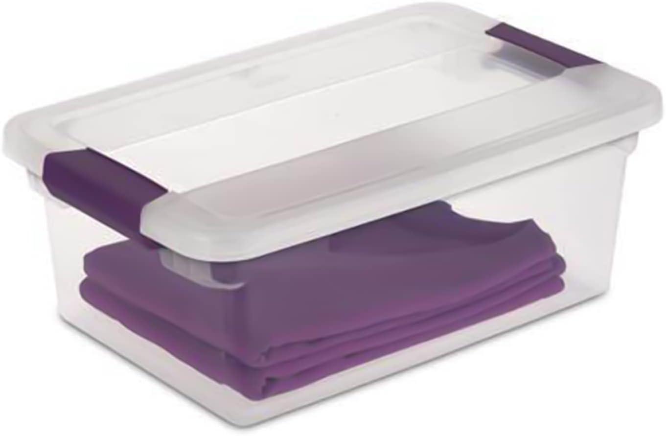 imageSterilite 66 Quart Clear Latch Lid Storage Container Tote 12 Pack and 15 Quart Clear Latch Lid Storage Container Tote 12 Pack for Home Organization