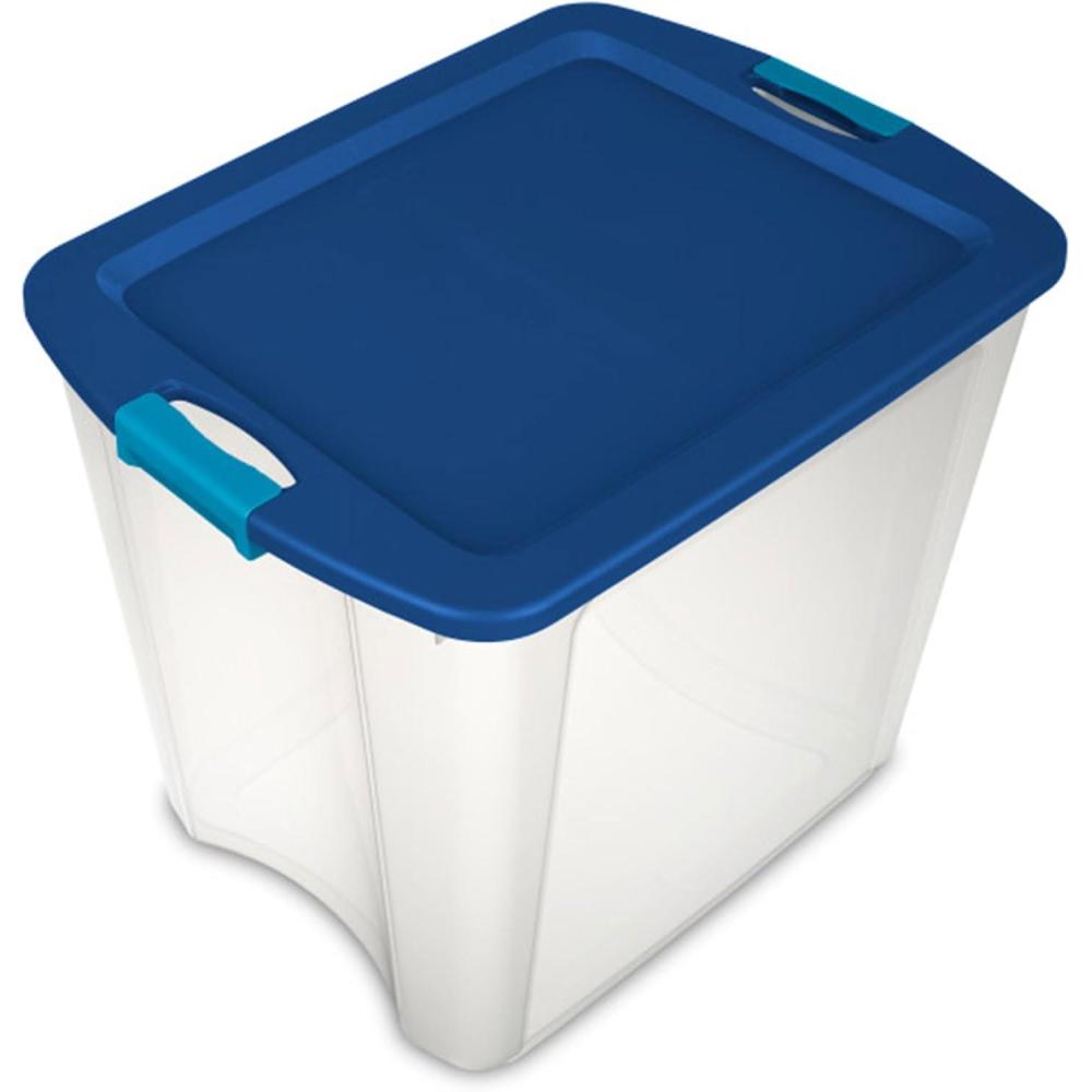 imageSterilite 12Pack Latch and Carry Clear Plastic Storage Bins with Latching Lids and FullGrip Handles 12 Gallon26 Gallon