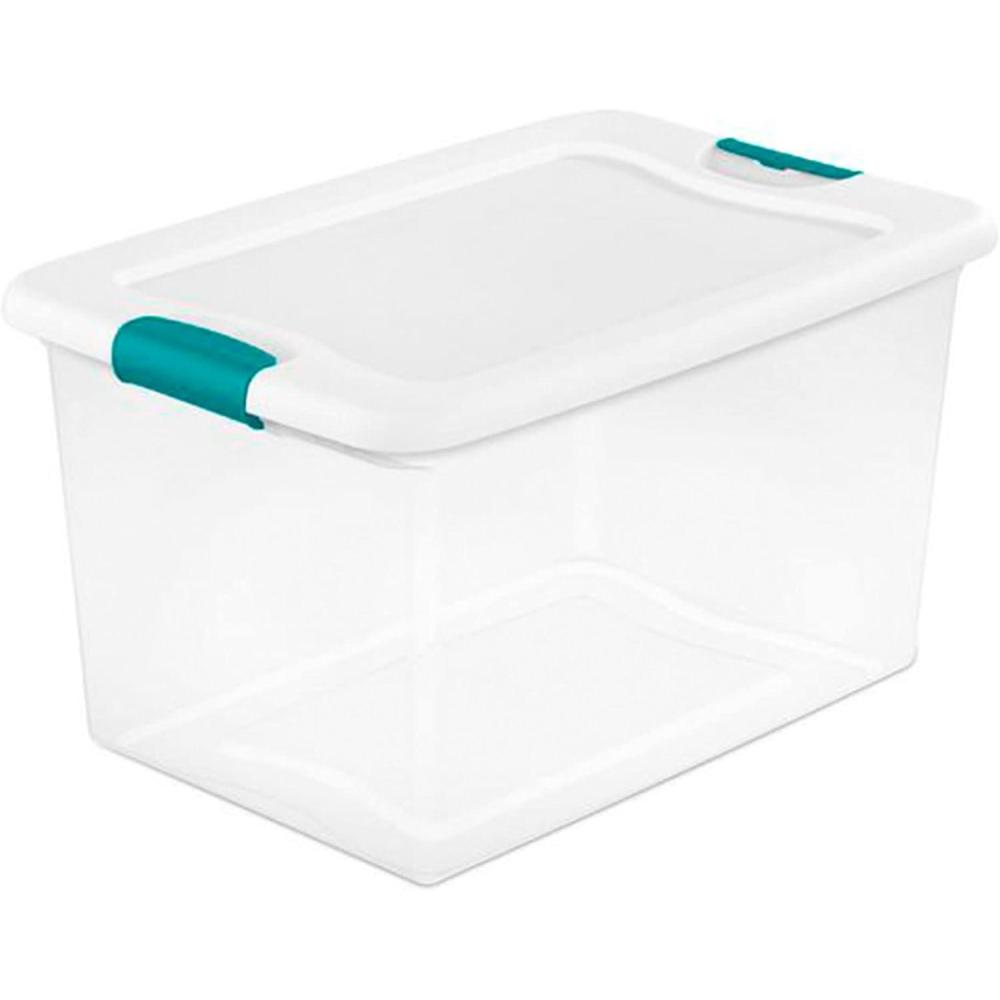 Sterilite 64 Quart Clear Plastic Stackable Storage Container Bin Box ...