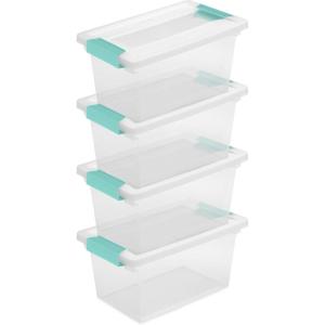 Sterilite 12-Pack Clip Box, Clear Storage for Crafts, Supplies and Office Items, Medium