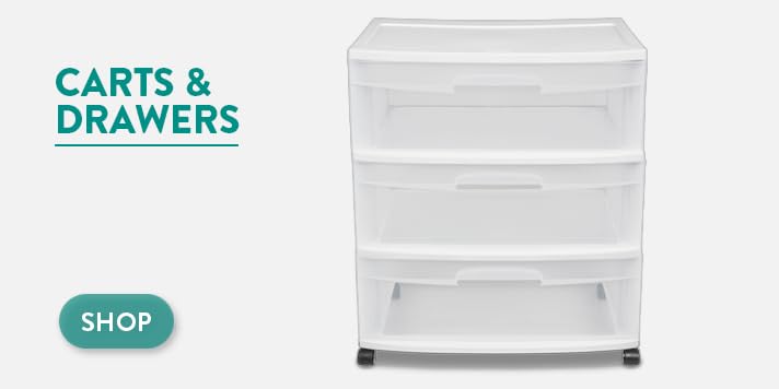 The Sterilite three-tier wide woven storage unit with decorative plastic drawers is ideal for organizing clothes in your bedroom or closet, helping you efficiently organize your belongings and create a tidy home.