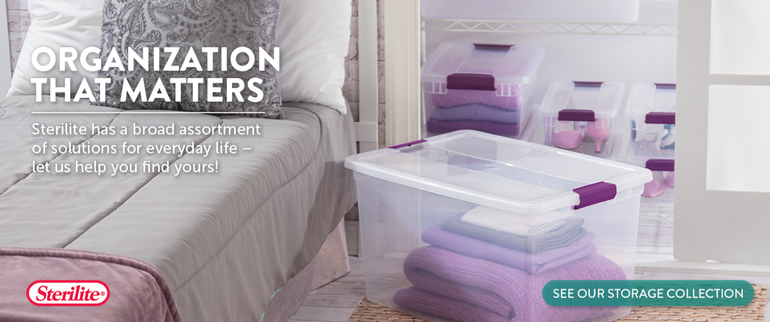 The Sterilite three-tier wide woven storage unit with decorative plastic drawers is ideal for organizing clothes in your bedroom or closet, helping you efficiently organize your belongings and create a tidy home.
