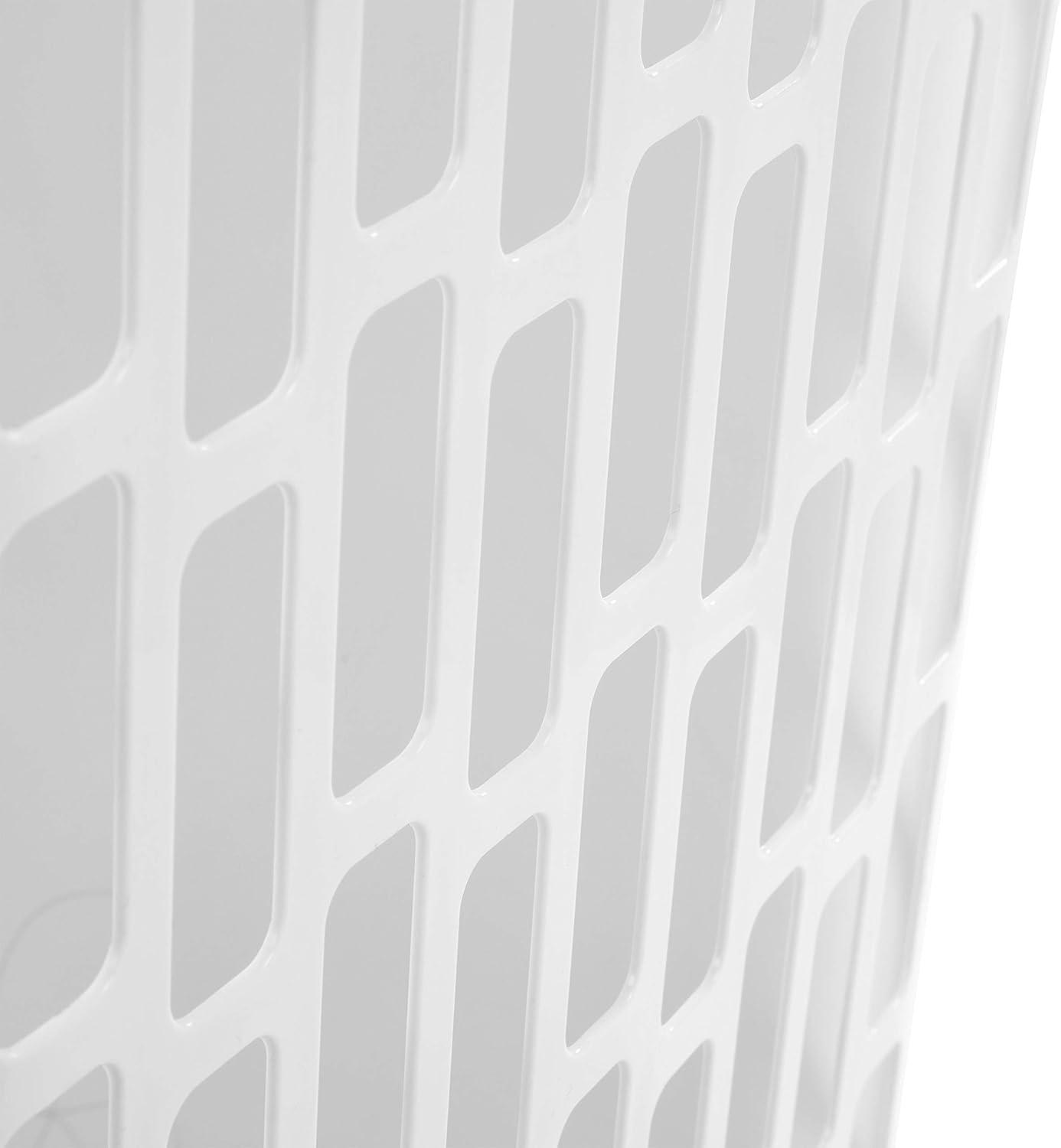imageSterilite Rectangular Open Laundry Hamper Tall and Slim Plastic Hamper with Handles for Carrying Clothes to and from the Laundry Room White 6Pack