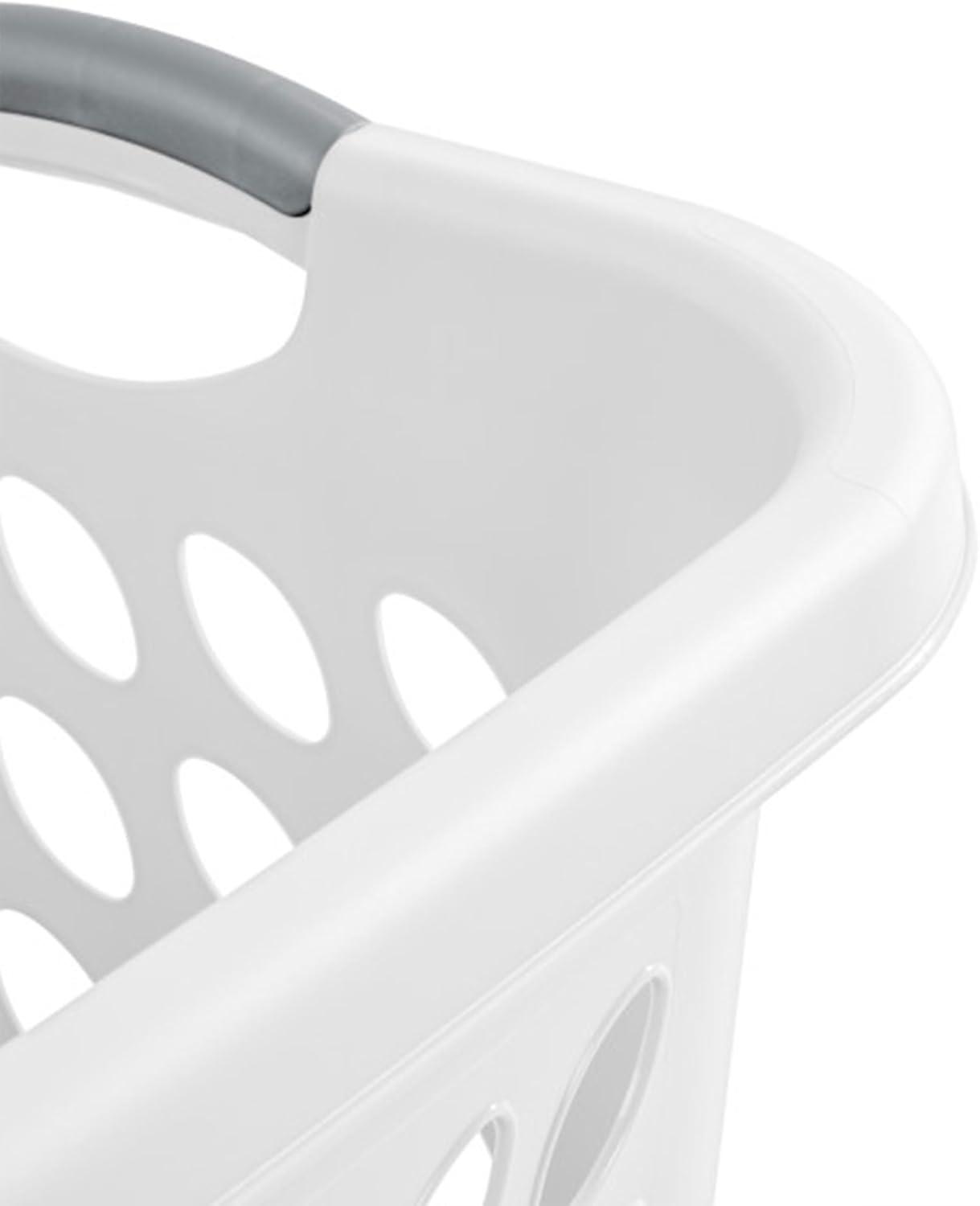 imageSterilite 12 Pack Laundry Baskets 15 Bushel Plastic Hampers Ultra Square White12 Pack