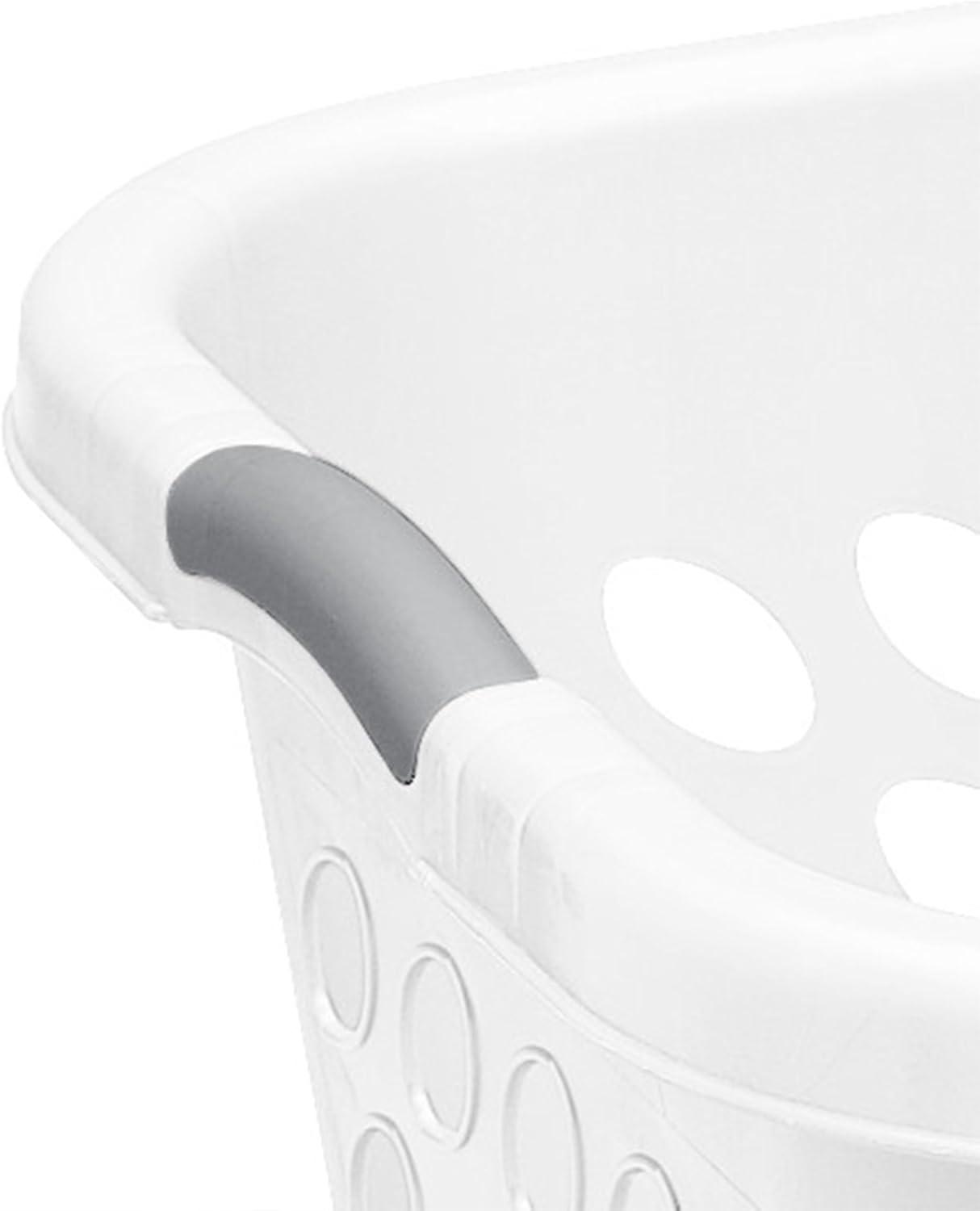 imageSterilite 12 Pack Laundry Baskets 15 Bushel Plastic Hampers Ultra Square White12 Pack