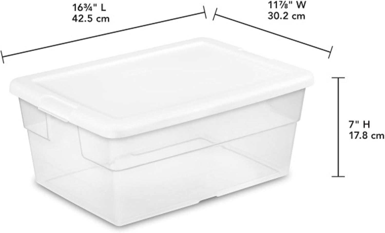 imageSTERILITE 16 Qt15 L Storage Box White 12 Pack 1644