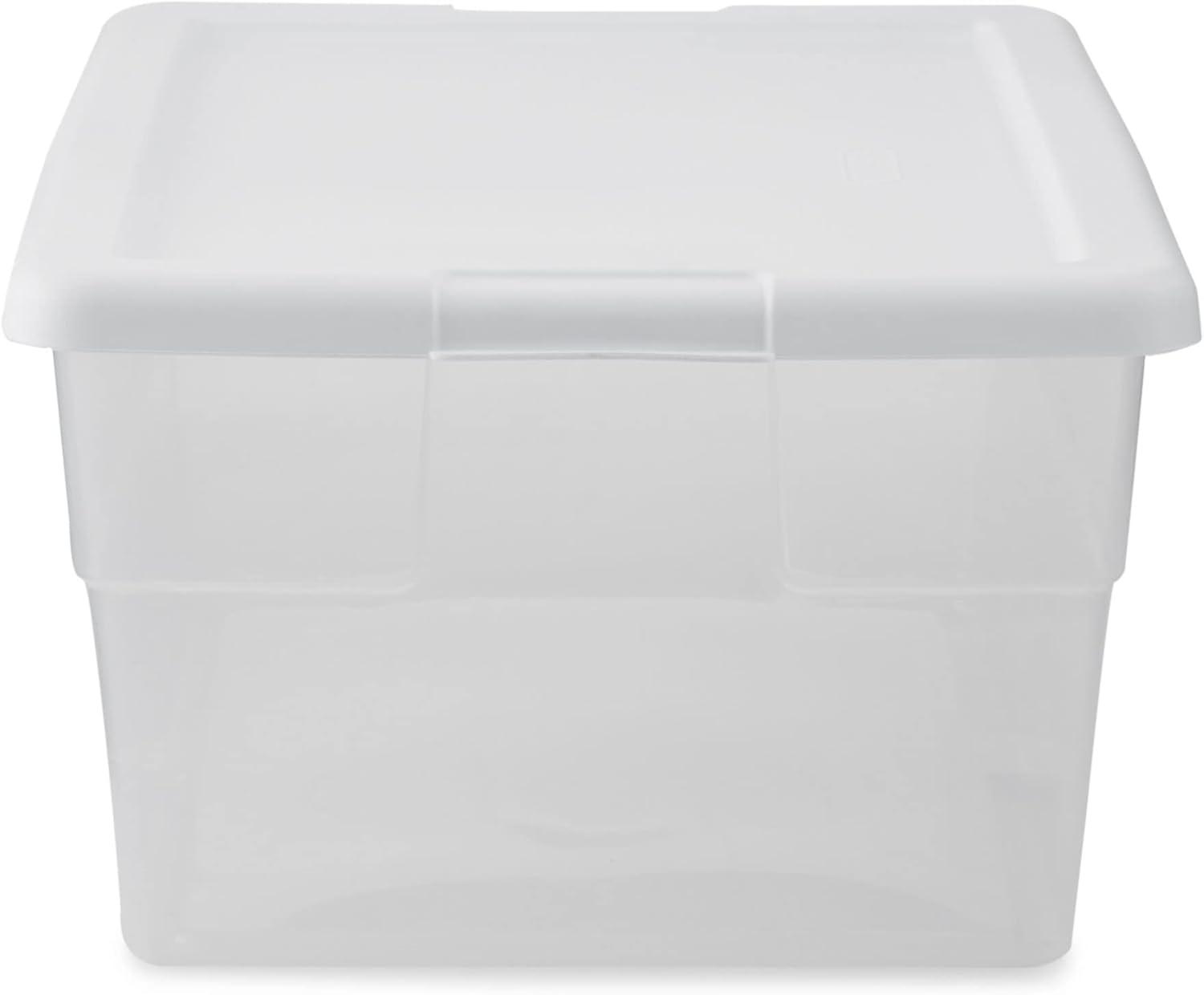 imageSterilite 36Pack 16 Quart Storage Box Stackable Clear Plastic Bins with SnapOn Lids HeavyDuty Organizing Containers for Closet Bathroom and Office1
