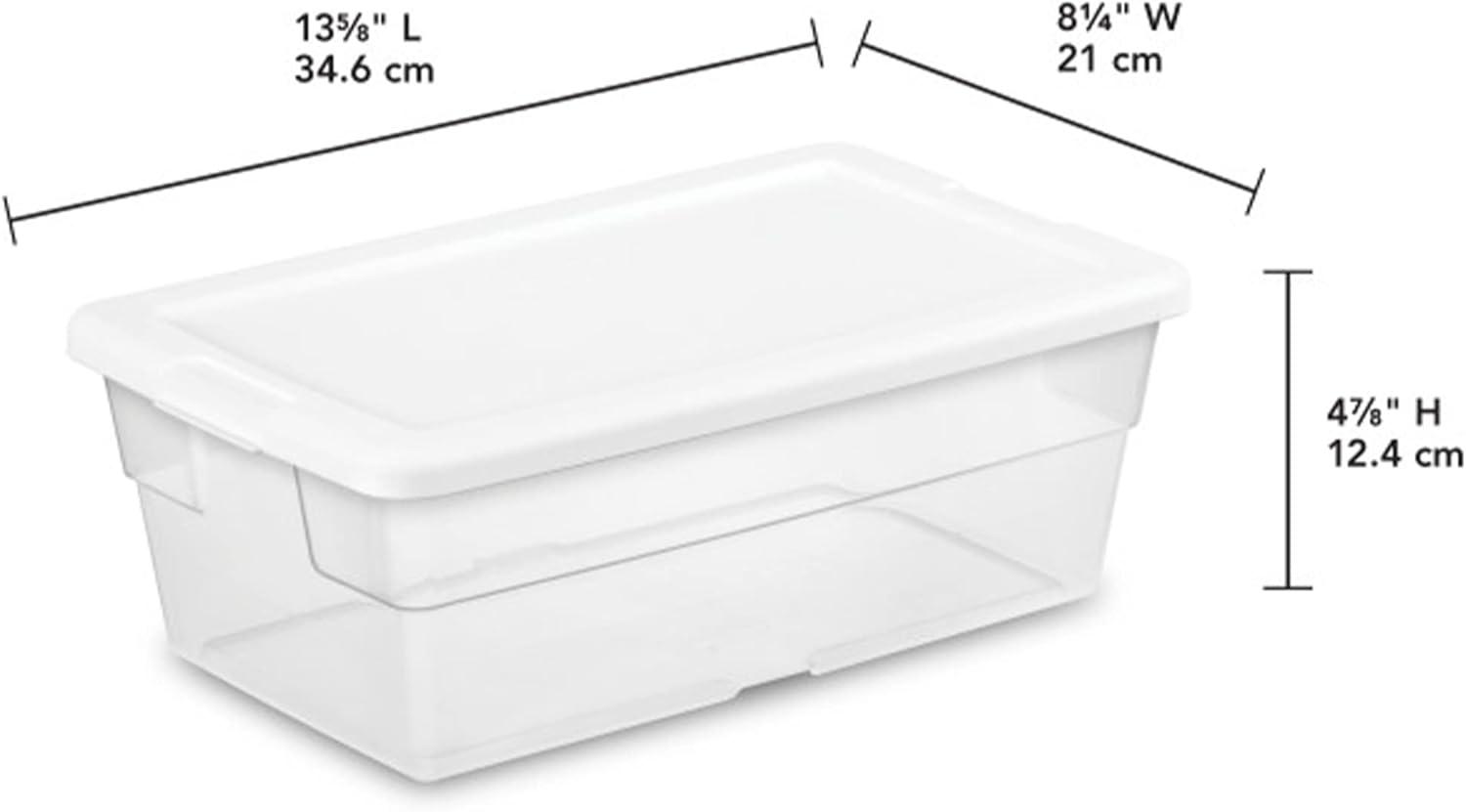 imageSterilite 6 Quart Clear Multipurpose Plastic Storage Tote 12 Pack amp 16 Quart Clear Multipurpose Plastic Storage Tote 12 Pack for Home Organization