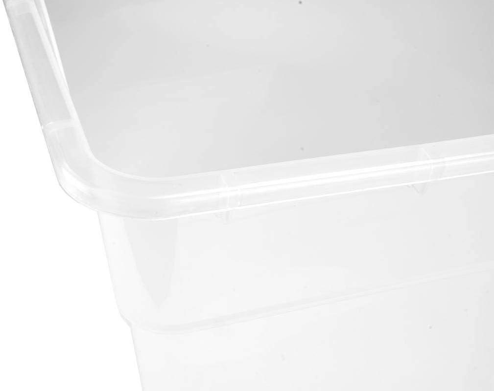 imageSterilite 8Pack 56 Quart Storage Box Stackable Clear Plastic Bins with SnapOn Lids HeavyDuty Organizing Containers for Closet Bathroom and Office1