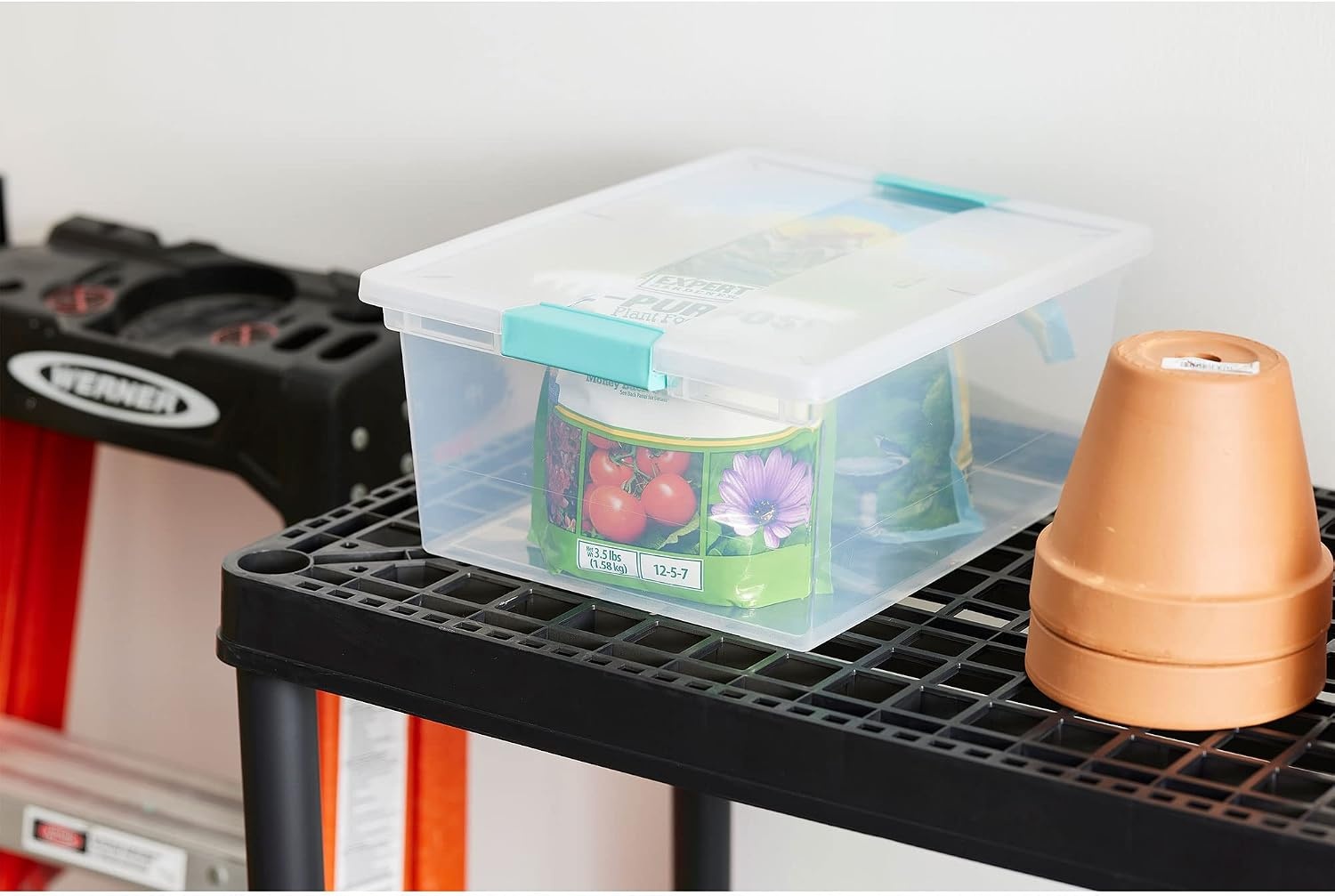 image:imageSterilite Deep Clip Storage Box Container with Lid Clear 8 Pack and Medium Clip Box for Home Craft Room and Office Organization 4 Pack
