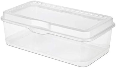 image:imageSterilite Large FlipTop 6 Pack Bundled with Small FlipTop 12 Pack Large Rectangular amp Small Square Clear Plastic Storage Boxes w Hinged Lids Stackable Organizer for Art and Craft Supplies
