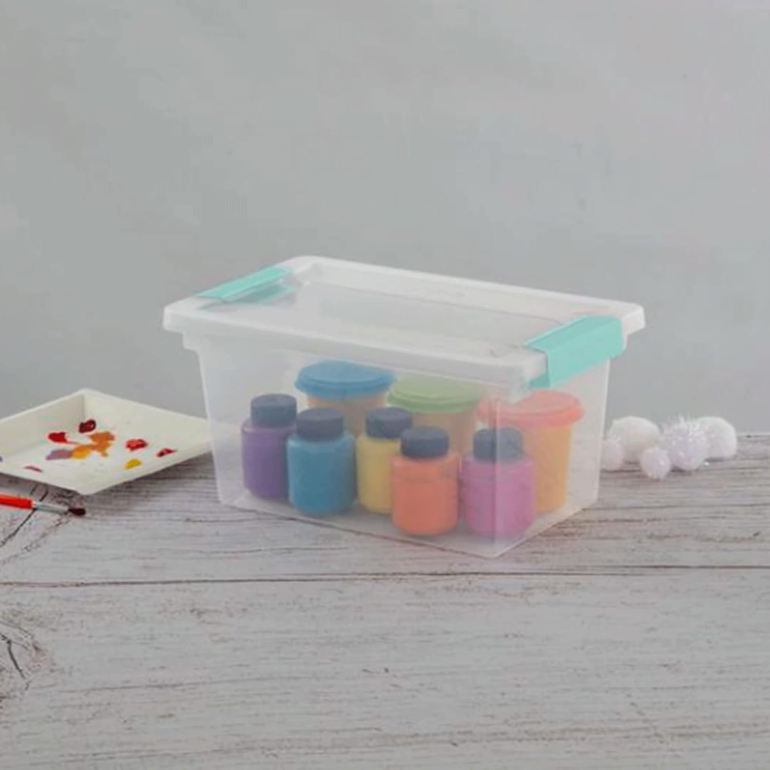 image:imageSterilite Medium Clear Multipurpose Plastic Storage Tote 12 Pack and Large Clear Multipurpose Plastic Storage Tote 12 Pack for Home Organization