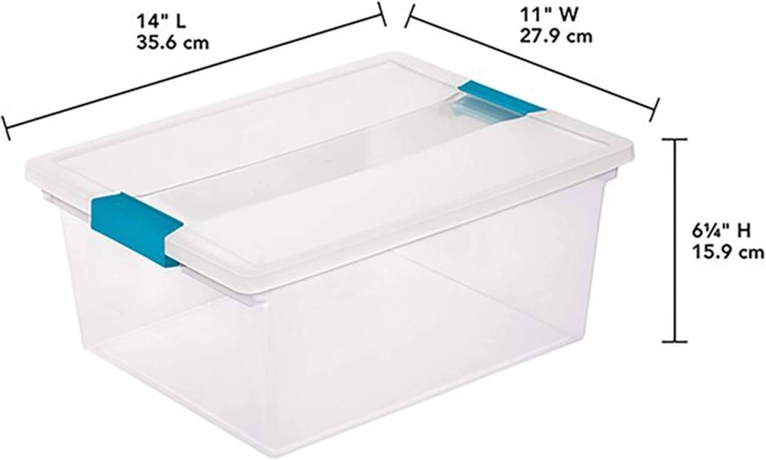 image:imageSterilite Medium Clear Multipurpose Plastic Storage Tote 12 Pack and Large Clear Multipurpose Plastic Storage Tote 12 Pack for Home Organization
