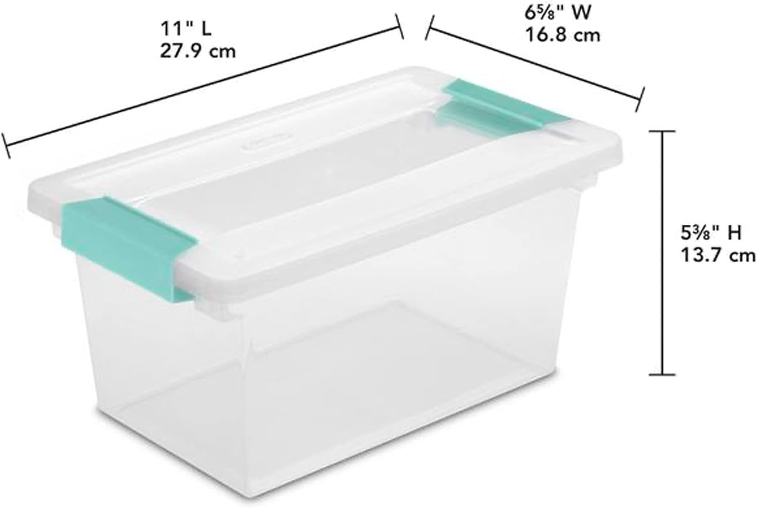 image:imageSterilite Miniature Clip Storage Box w Latch Lid 6 Pack amp Medium Clip Storage Box w Latch Lid 4 Pack for Home Office and Workspace Organization