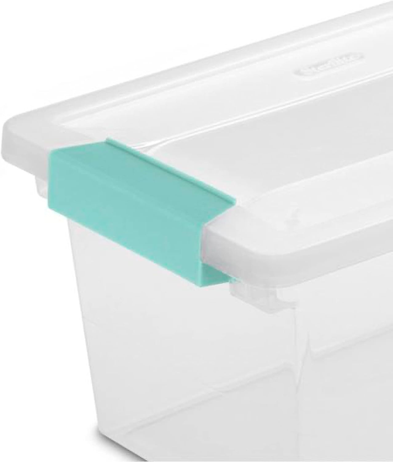 image:imageSterilite Miniature Clip Storage Box w Latch Lid 6 Pack amp Medium Clip Storage Box w Latch Lid 4 Pack for Home Office and Workspace Organization