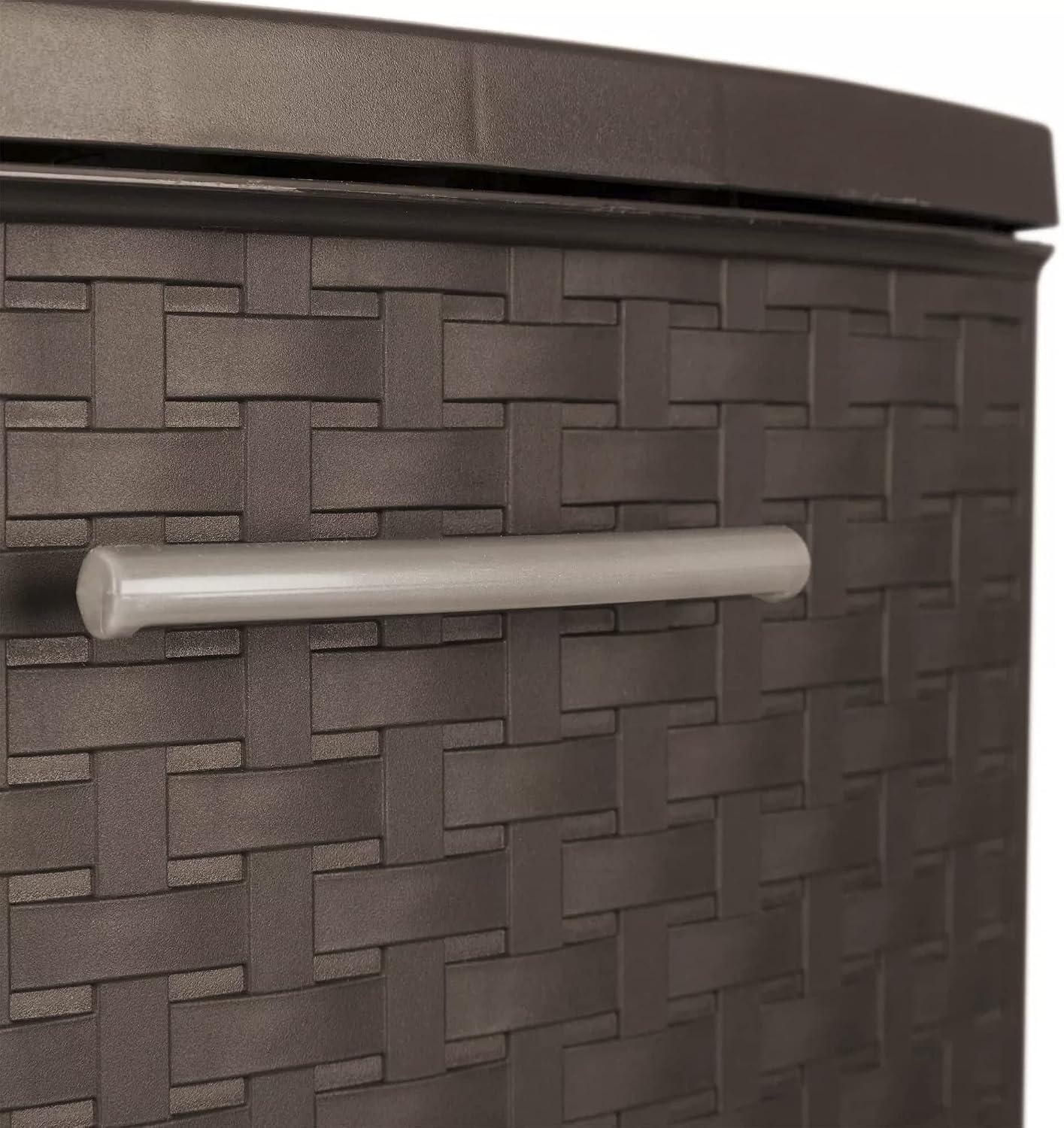 image:imageSterilite 26226P02 4 Drawer Organizer Storage Tower with Medium Weave Drawer Fronts and EasyPull Handles Espresso Brown 4 Pack