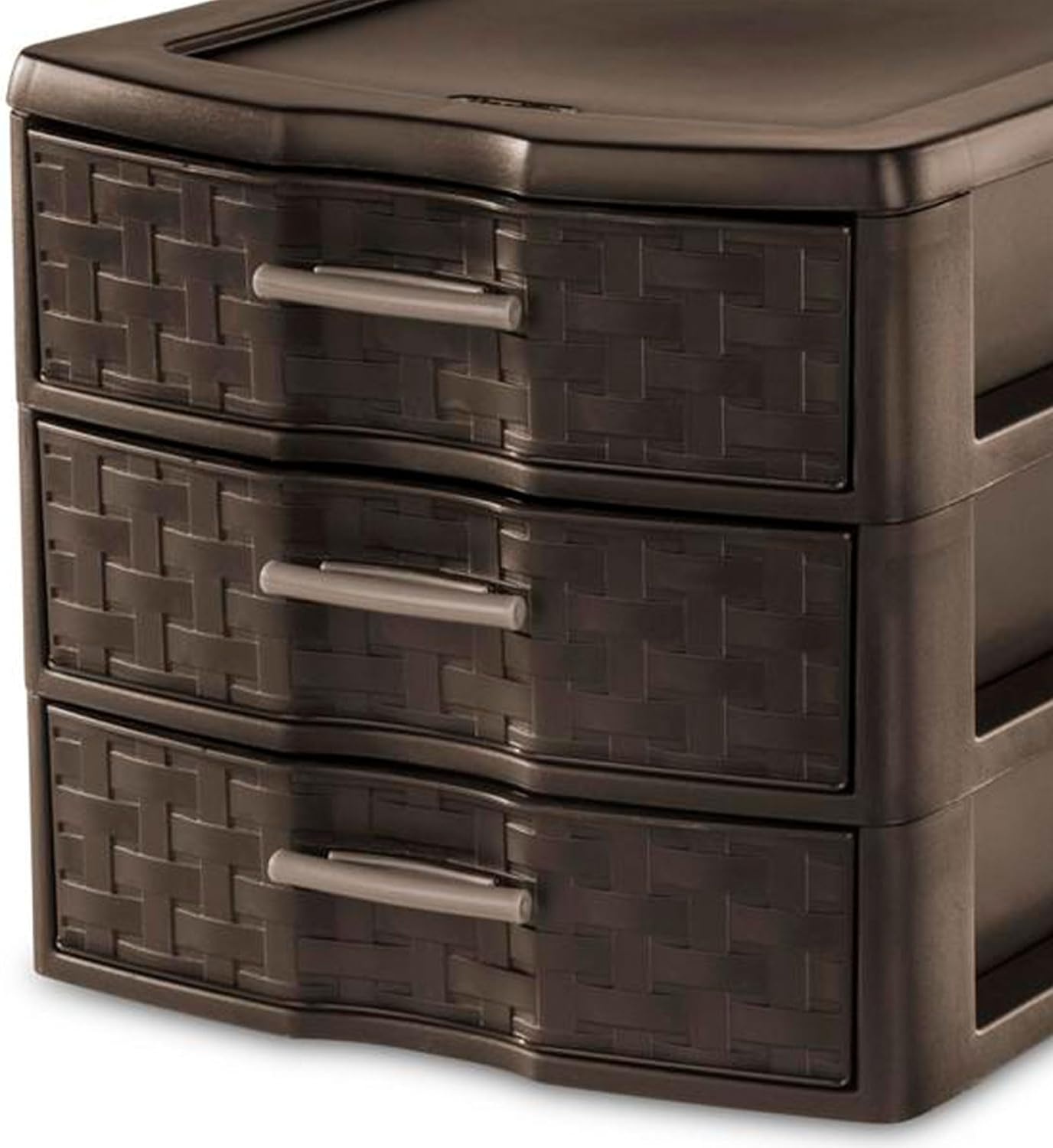 image:imageSterilite Medium Weave Craft Office Supplies 3 Drawer Storage Organizer 8 Pack
